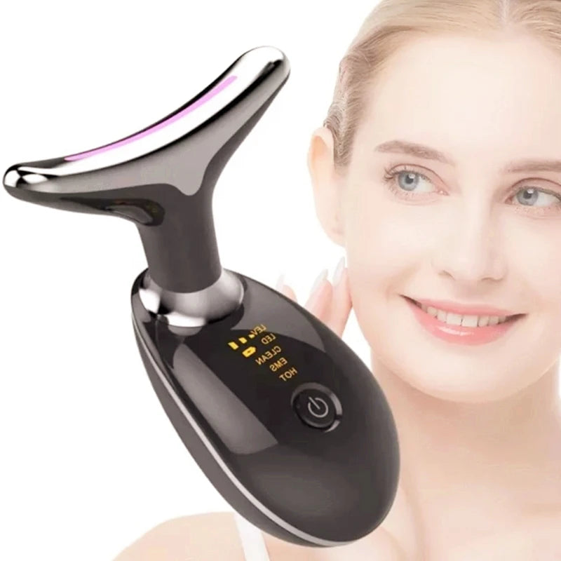 LED Tricolor Facial & Neck Massager - Firm & Tighten Skin