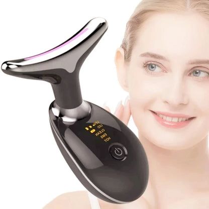 LED Tricolor Facial & Neck Massager - Firm & Tighten Skin