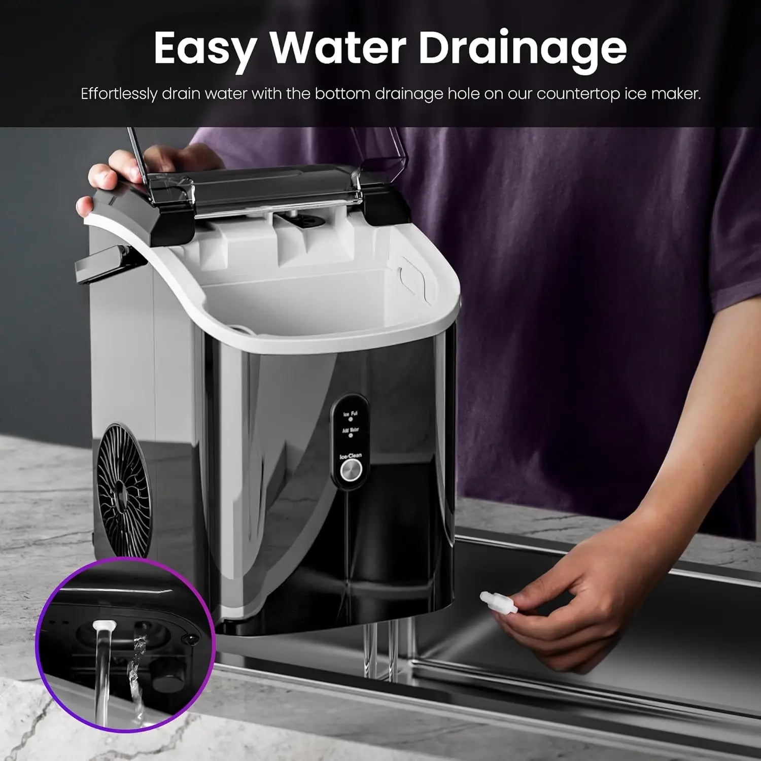 Nugget Countertop Ice Maker - 35lbs/Day, Portable & Easy Use