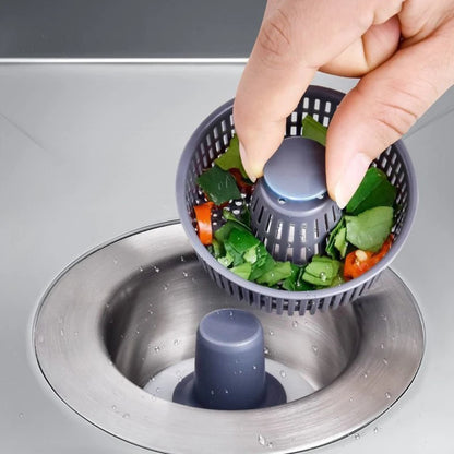 Pop Up Sink Filter: 3-in-1 Strainer & Leak-Proof Plug