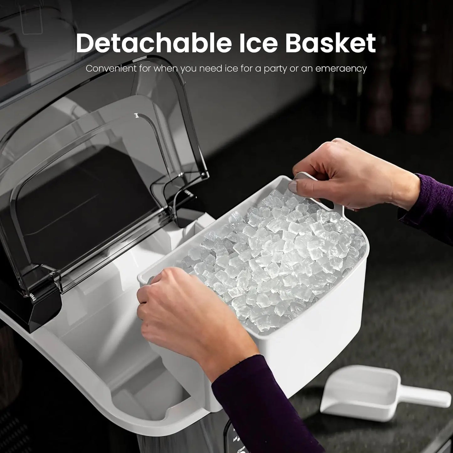 Nugget Countertop Ice Maker - 35lbs/Day, Portable & Easy Use