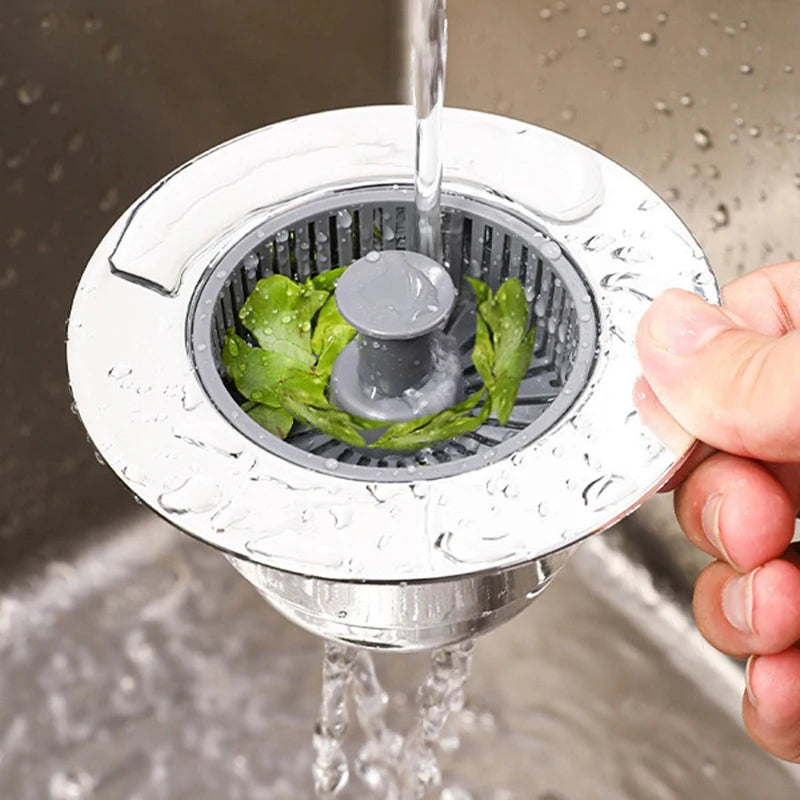 Pop Up Sink Filter: 3-in-1 Strainer & Leak-Proof Plug